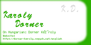 karoly dorner business card